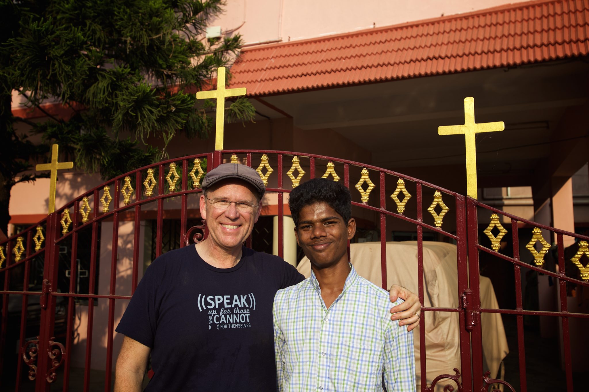 Photo with Sathish during my visit this year to see him in India.